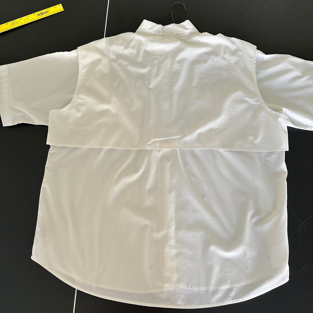World Wide Sportsman Men's XXL White Short Sleeve Vented Fishing Shirt